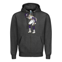 Charcoal Heather randy moss mooning celebration Zipper Hoodie - tuanDangUi