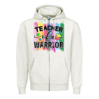 Oatmeal Heather Teacher of a warrior Zipper Hoodie - CowhideDigitalArt