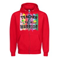 Red Teacher of a warrior Zipper Hoodie - CowhideDigitalArt