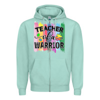 Seafoam Teacher of a warrior Zipper Hoodie - CowhideDigitalArt