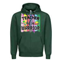 Sports Green Teacher of a warrior Zipper Hoodie - CowhideDigitalArt
