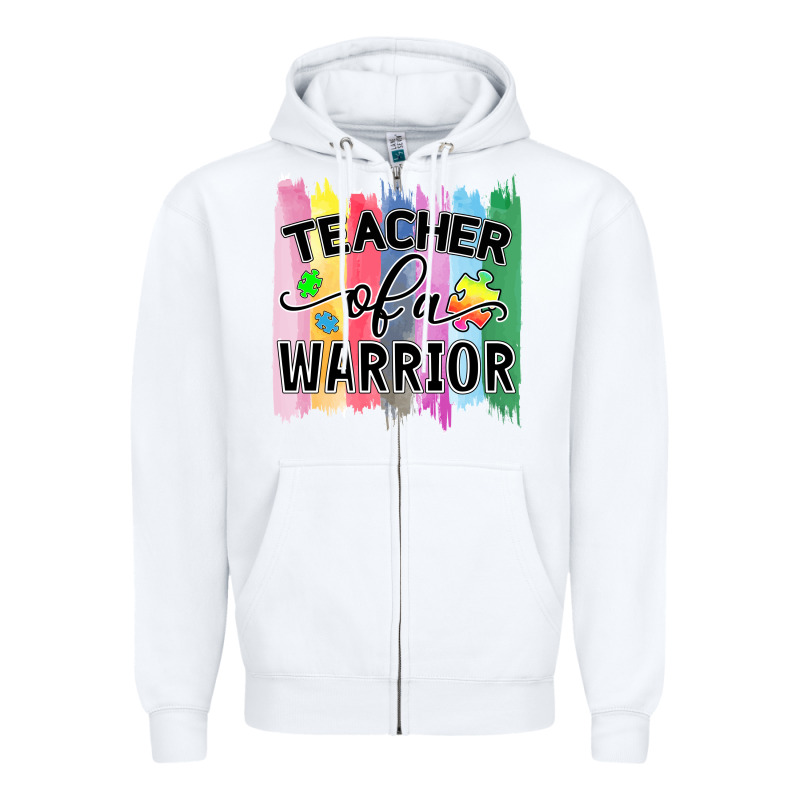Teacher Of A Warrior Zipper Hoodie by CowhideDigitalArt | Teevron