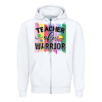 White Teacher of a warrior Zipper Hoodie - CowhideDigitalArt
