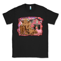 Black valentines day mama cow and baby cows Classic Tee - RanaPortraitStore