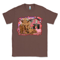 Valentines Day Mama Cow And Baby Cows Classic Tee | Teevron