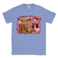 Colony Blue valentines day mama cow and baby cows Classic Tee - RanaPortraitStore