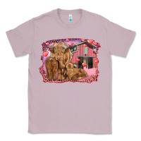 Lilac valentines day mama cow and baby cows Classic Tee - RanaPortraitStore