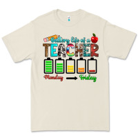 Battery Life Of A Teacher Monday Friday Premium Tee | Teevron