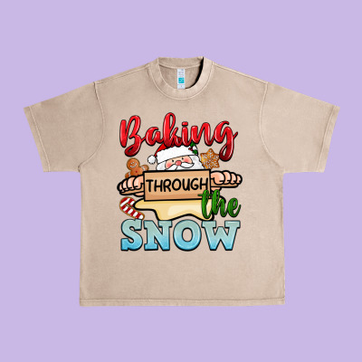 Baking Through The Snow Urban Heavy Tee Designed By Nancycooperartshop