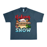 Midnight Navy Baking through the snow Urban Heavy Tee - NancyCooperArtShop