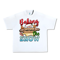 White Baking through the snow Urban Heavy Tee - NancyCooperArtShop