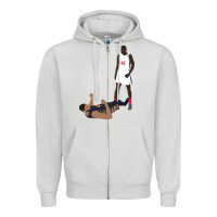 Dove Grey sekou doumbouya over tristan thompson Zipper Hoodie - tuanDangUi