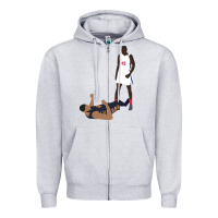 Heather Grey sekou doumbouya over tristan thompson Zipper Hoodie - tuanDangUi