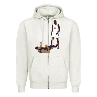 Oatmeal Heather sekou doumbouya over tristan thompson Zipper Hoodie - tuanDangUi