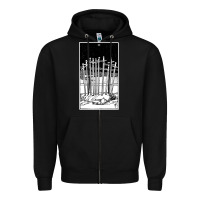 Black ten of swords   x of swords   tarot card   major arcana   fortune tell Zipper Hoodie - tuanDangUi
