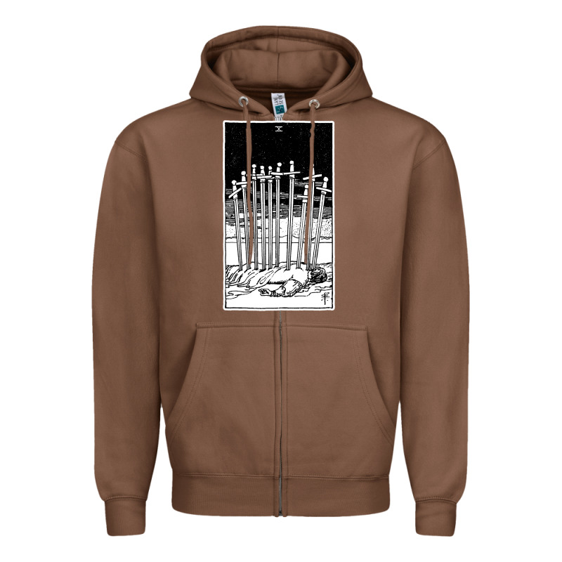 Ten Of Swords   X Of Swords   Tarot Card   Major Arcana   Fortune Tell Zipper Hoodie by tuanDangUi | Teevron