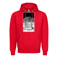 Red ten of swords   x of swords   tarot card   major arcana   fortune tell Zipper Hoodie - tuanDangUi