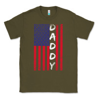 Army Green Daddy American Flag Classic Tee - Bettercallsaul