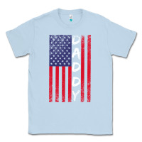 Dusty Blue Daddy American Flag Classic Tee - Bettercallsaul