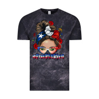 Cloud Black Puerto Rico messy bun Vintage Tee - NancyCooperArtShop