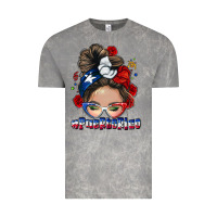 Cloud Rock Puerto Rico messy bun Vintage Tee - NancyCooperArtShop