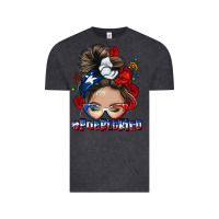 Vintage Black Puerto Rico messy bun Vintage Tee - NancyCooperArtShop