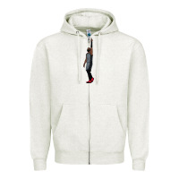 Oatmeal Heather kyrie irving pointing up Zipper Hoodie - tuanDangUi