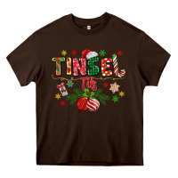 Chocolate Brown tinsel tits Heavy Core Tee - MaliasSmallBusiness