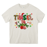Cream tinsel tits Heavy Core Tee - MaliasSmallBusiness