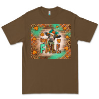 Cacao Western Hay Fall Cow Premium Tee - LillyAllenDesigns