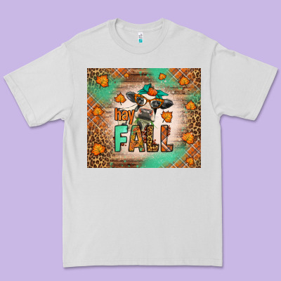 Western Hay Fall Cow Premium Tee Designed By Lillyallendesigns