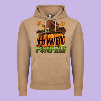 Howdy Pumpkin Vintage Hoodie Designed By Nancycooperartshop