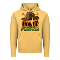 Vintage Mustard Howdy pumpkin Vintage Hoodie - NancyCooperArtShop