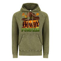 Vintage Olive Howdy pumpkin Vintage Hoodie - NancyCooperArtShop