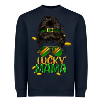 Navy lucky mama St. Patricks Day Heavyweight Sweatshirt - FaDigitalArtStudio