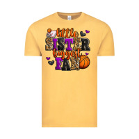 Vintage Mustard little sister biggest fan basketball Vintage Tee - Jasminsmagicworld