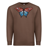 Chestnut Patriotic American Butterfly Premium Sweatshirt - LillyAllenDesigns