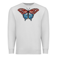 Dove Grey Patriotic American Butterfly Premium Sweatshirt - LillyAllenDesigns