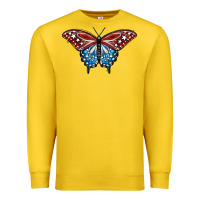 Lemon Patriotic American Butterfly Premium Sweatshirt - LillyAllenDesigns