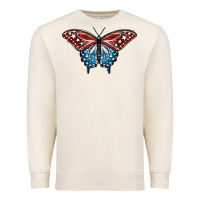 Sandshell Patriotic American Butterfly Premium Sweatshirt - LillyAllenDesigns