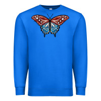 True Royal Patriotic American Butterfly Premium Sweatshirt - LillyAllenDesigns