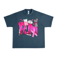 Midnight Navy Breast Cancer RN Registered Nurse Urban Heavy Tee - texasbilliewilder