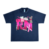 Navy Breast Cancer RN Registered Nurse Urban Heavy Tee - texasbilliewilder