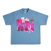 Pebble Blue Breast Cancer RN Registered Nurse Urban Heavy Tee - texasbilliewilder