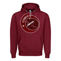 Burgundy soyuz 3 space program Zipper Hoodie - tuanDangUi