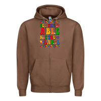 Chestnut see the able not the label Zipper Hoodie - CowhideDigitalArt