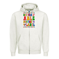 Oatmeal Heather see the able not the label Zipper Hoodie - CowhideDigitalArt