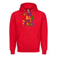 Red see the able not the label Zipper Hoodie - CowhideDigitalArt