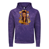 Cloud Purple Fall vibes afro woman Vintage Hoodie - NancyCooperArtShop