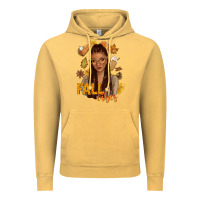 Vintage Mustard Fall vibes afro woman Vintage Hoodie - NancyCooperArtShop